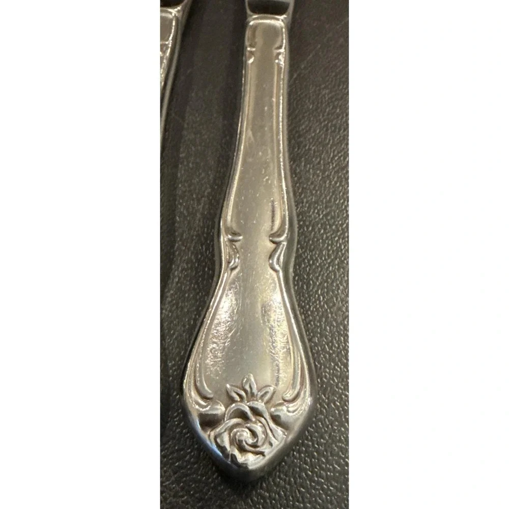 Oneida Arbor True Rose Hollow Dinner‎ Knife Stainless Steel Set Of 8 Flatware